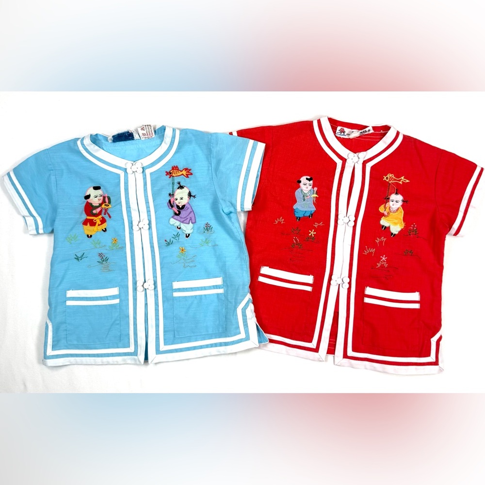 CAMELLIA LIU VINTAGE Toddler Embroidered Festival Jackets 2 Chinese‎ Traditional